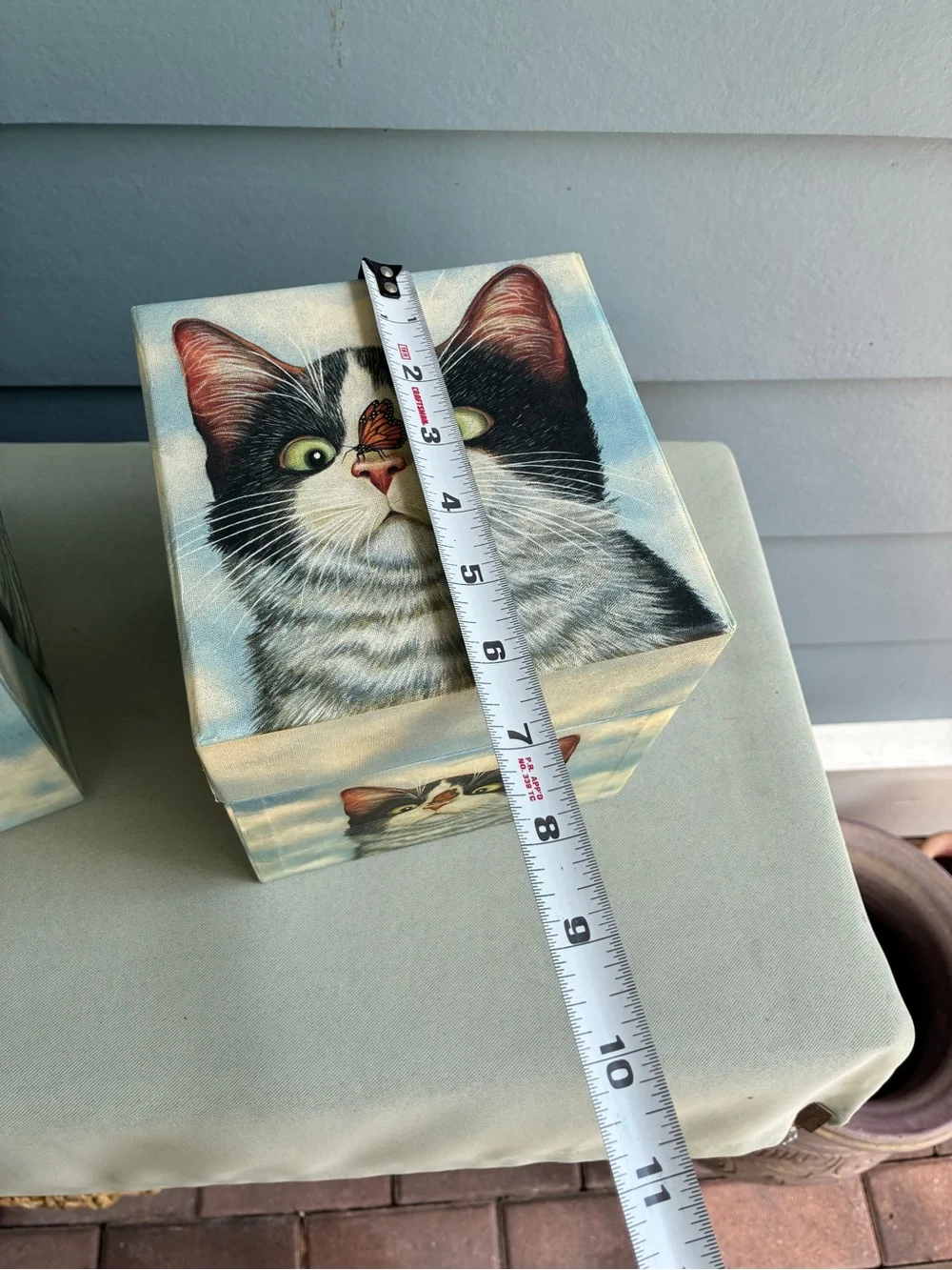 🐾 Set of 3 Vintage Bob’s Boxes – Tuxedo Cat & Ladybug Nesting Boxes